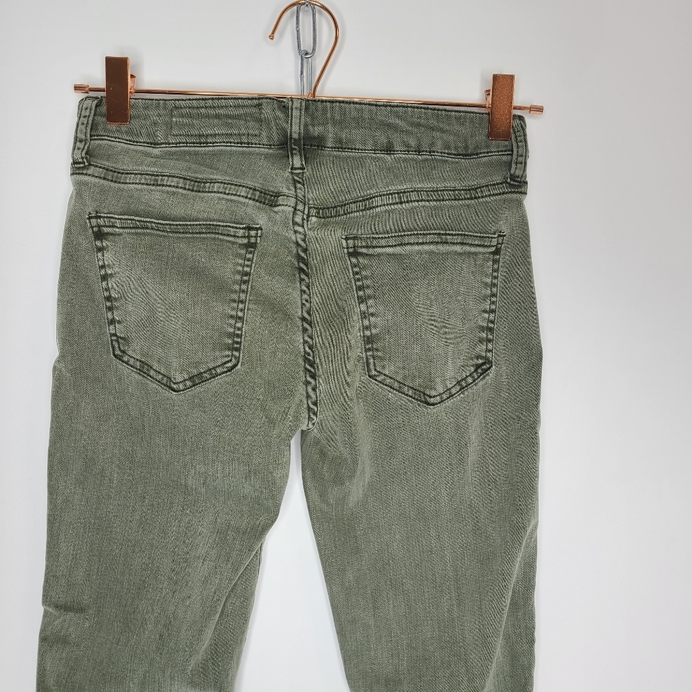 Pistola Audrey Pants Moto Detail Skinny Knit Olive Green Size 26 - Picture 6 of 10